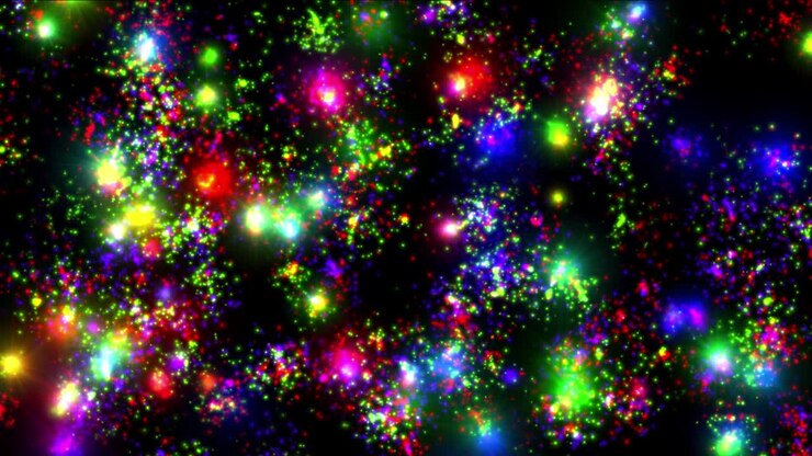 Fuochi d'artificio Scintille Particelle Colore 4k.