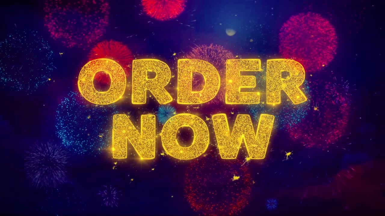 Order Now - Festive Fireworks Banner