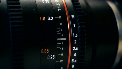 lens diaphragm divisions and focus