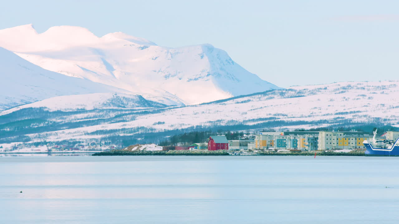 Bunte Häuser in Tromsø.