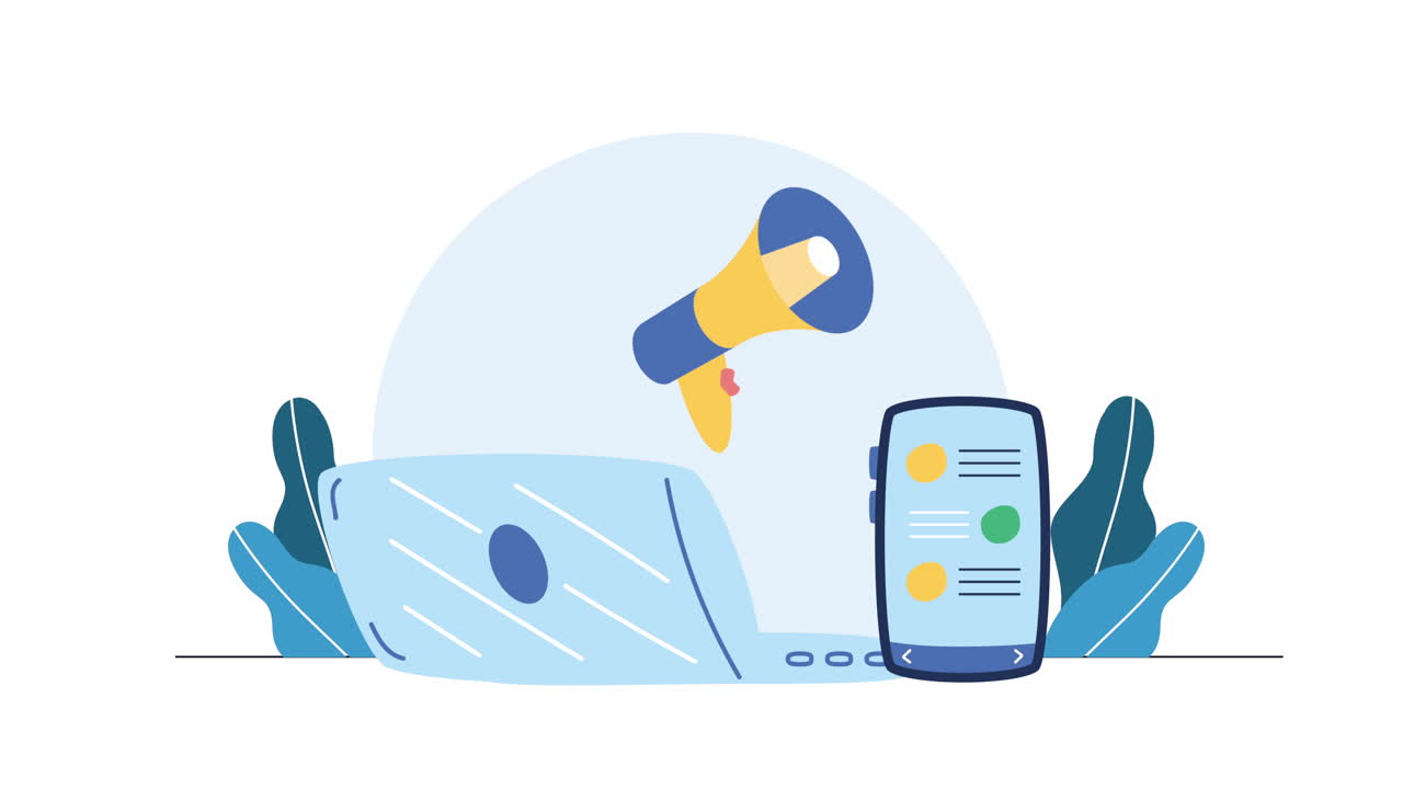 dispositivos con megáfono dispositivo de animación de audio