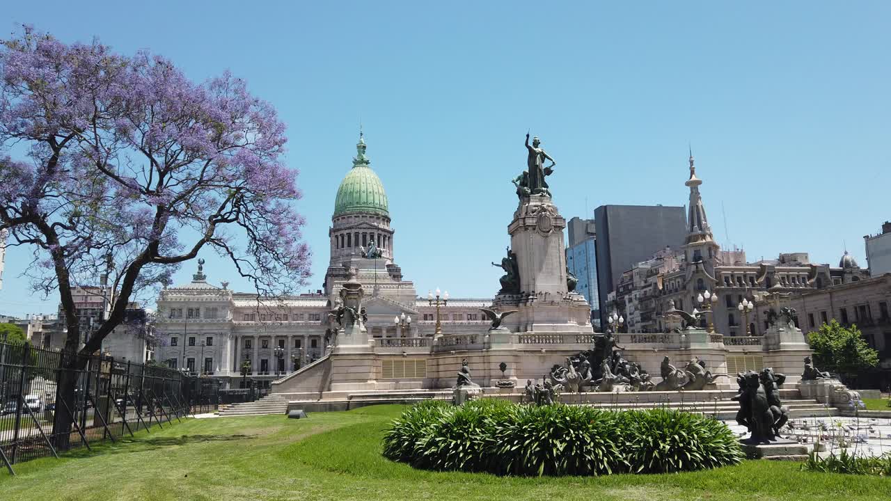Palace of the Argentine National Congress and Plaza del Congreso in Buenos Aires