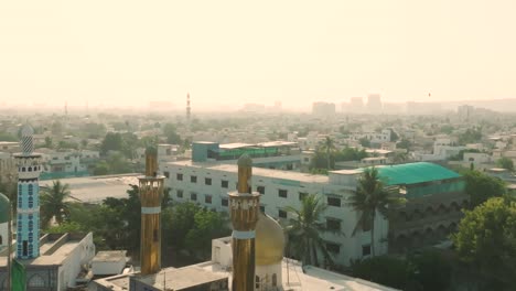 aerial of irc - islamic research centre, karachi in pakistan