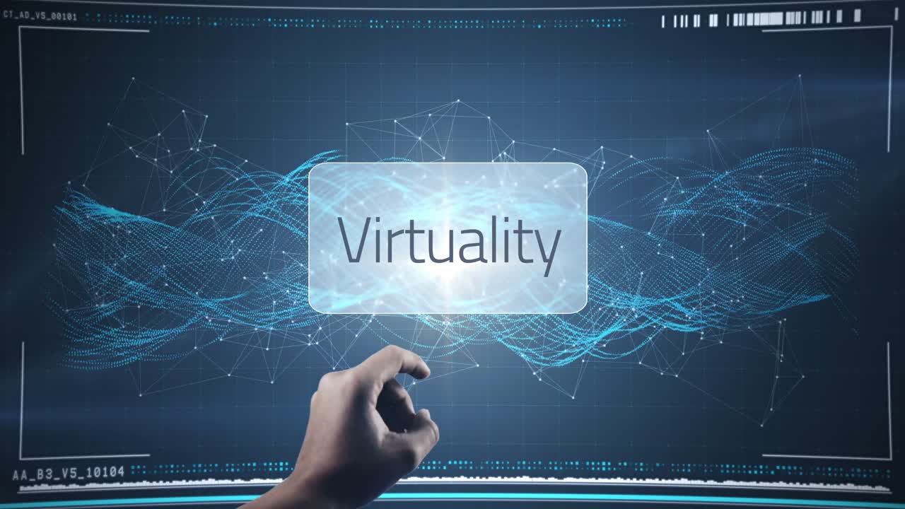 mano usando la pantalla de la interfaz digital