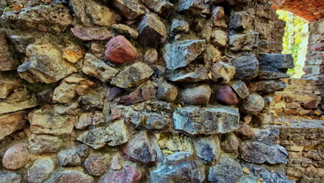 close-up of an ancient stone wall in lielvārde, showcasing latvia’s historic architecture