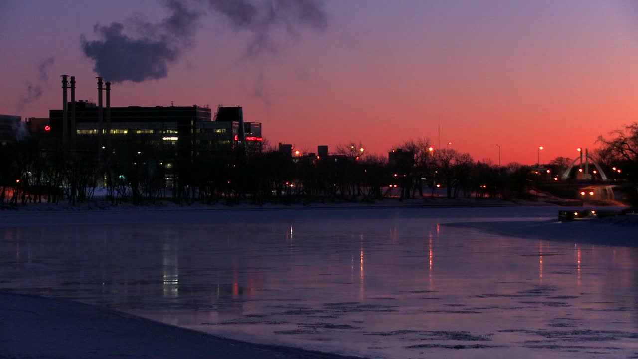 centro de winnipeg manitoba canadá al atardecer 8