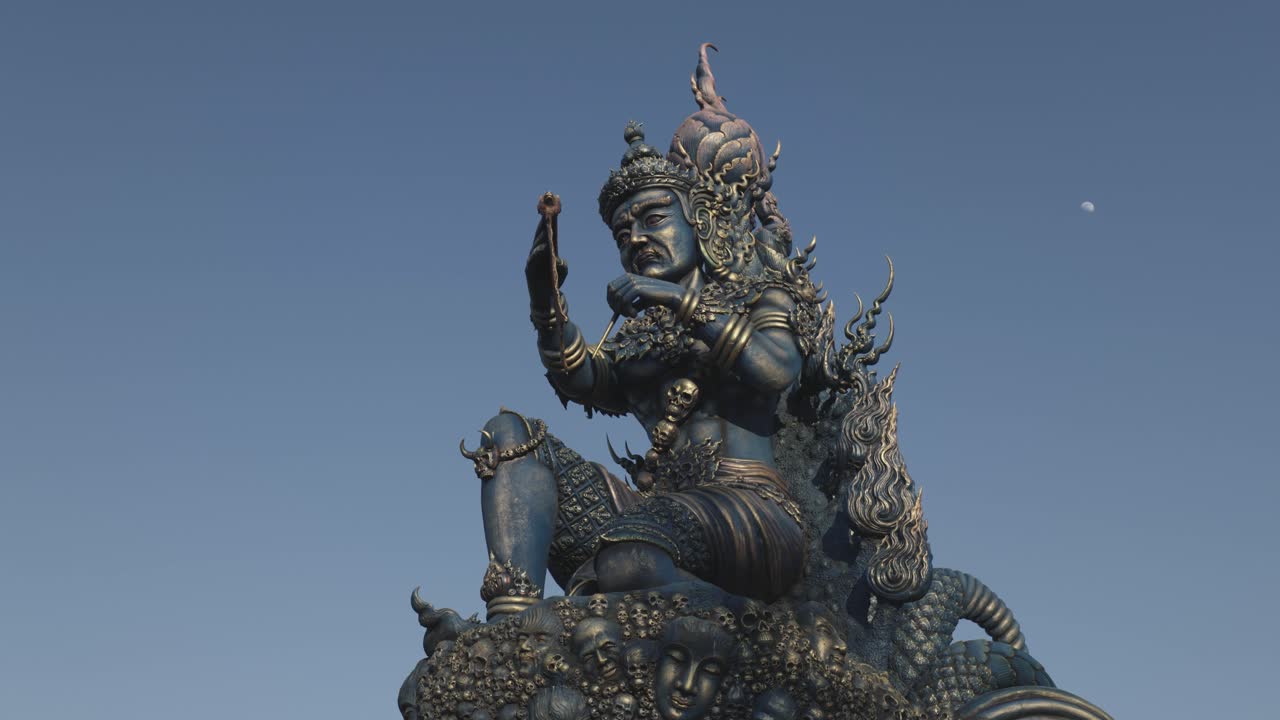 Statue at Rong Suea Ten Temple in Chiang Rai, Thailand