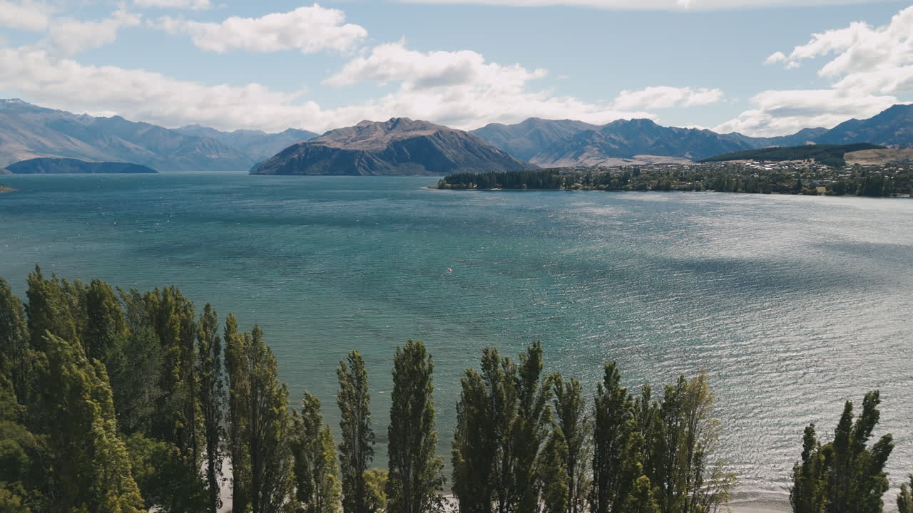 Aerial View of Lake Wanaka, New Zealand