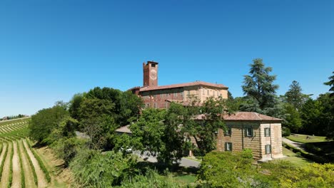 picturesque uviglie castle near casale monferrato in northern italy