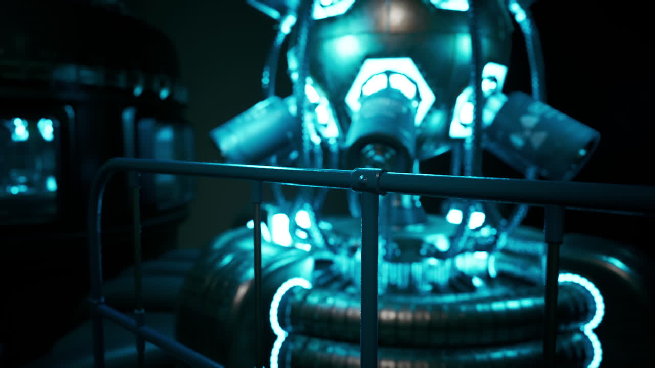 미래의 공상과학 실험실 장비