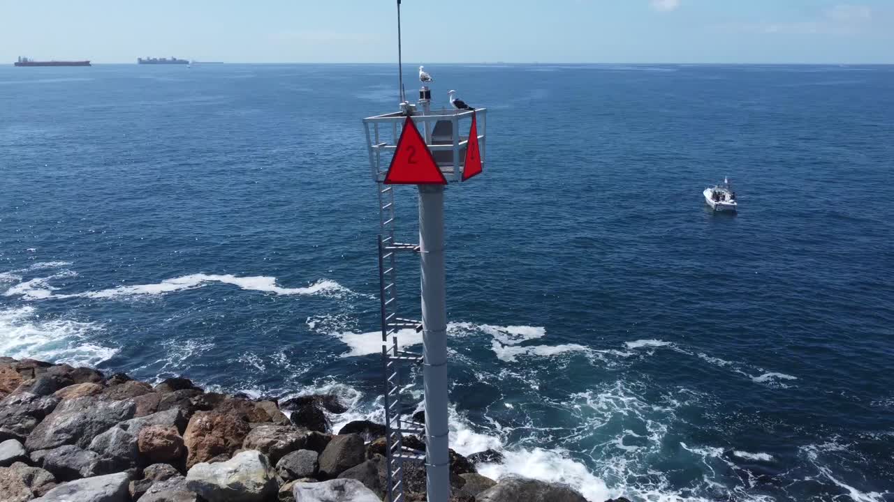 lbc 선착장에서 캘리포니아-5 카탈리나 섬까지 긴 해변 스피드보트 경주