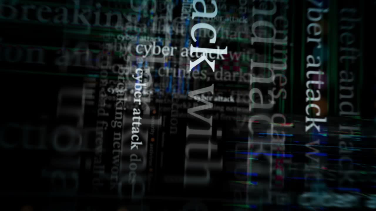 titulares de noticias medios con ataque cibernético sin problemas en bucle