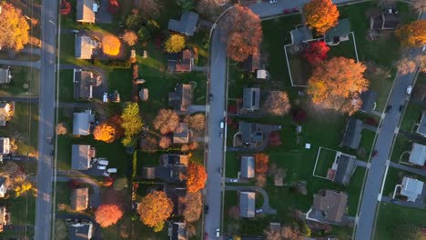 american neighborhood in autumn