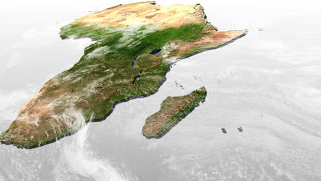 satellite view of africa and madagascar