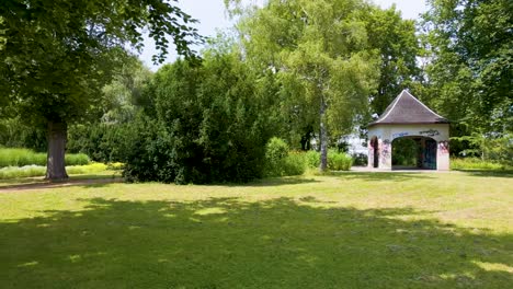 4K Aerial Drone Video of the Gardens City Park in Erfurt, Germany