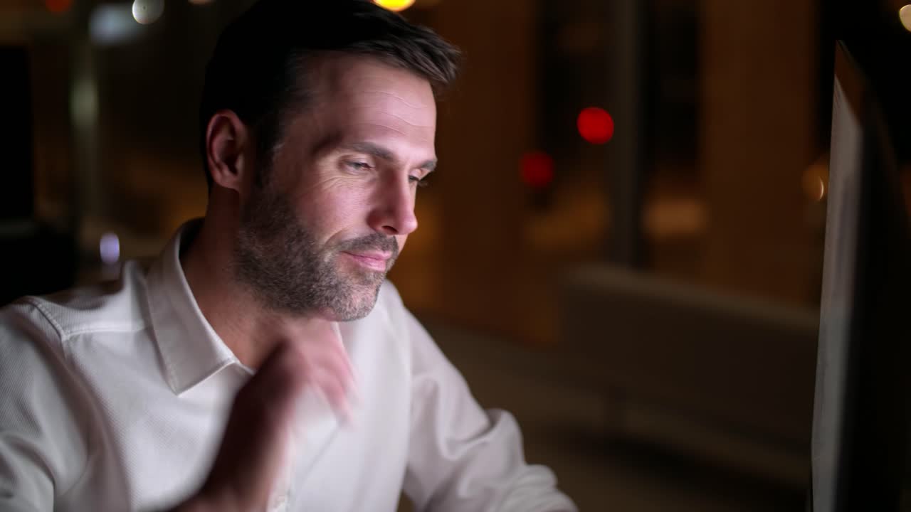 hombre sobrecargado de trabajo que sufre de dolor de cabeza