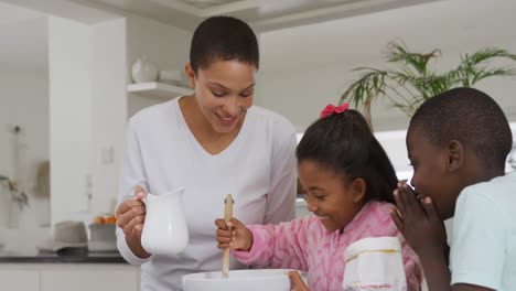 family enjoying free time at home