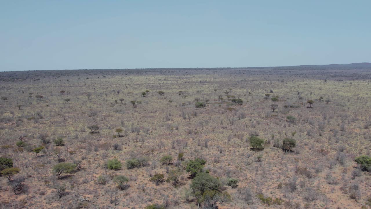 vista del paisaje desierto en el parque nacional de la meseta de waterberg cerca de la provincia de limpopo en namibia, sudáfrica