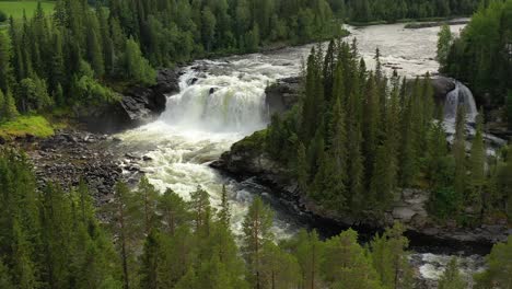 ristafallet waterfall in the western part of jamtland is listed as one of the most beautiful waterfalls in sweden.