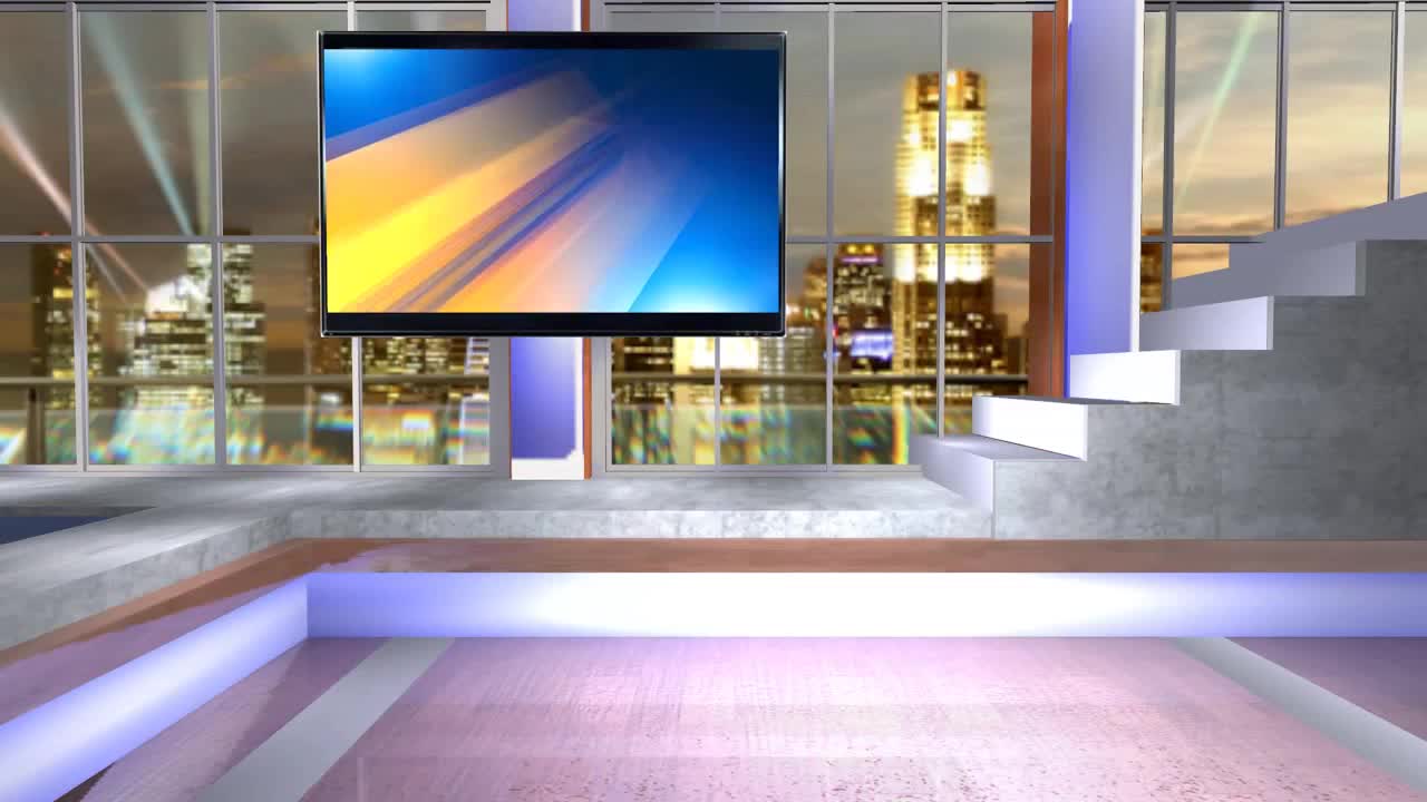 3d 가상 뉴스 스튜디오 배경 설정