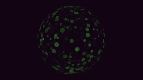 abstract monochrome ball with dots