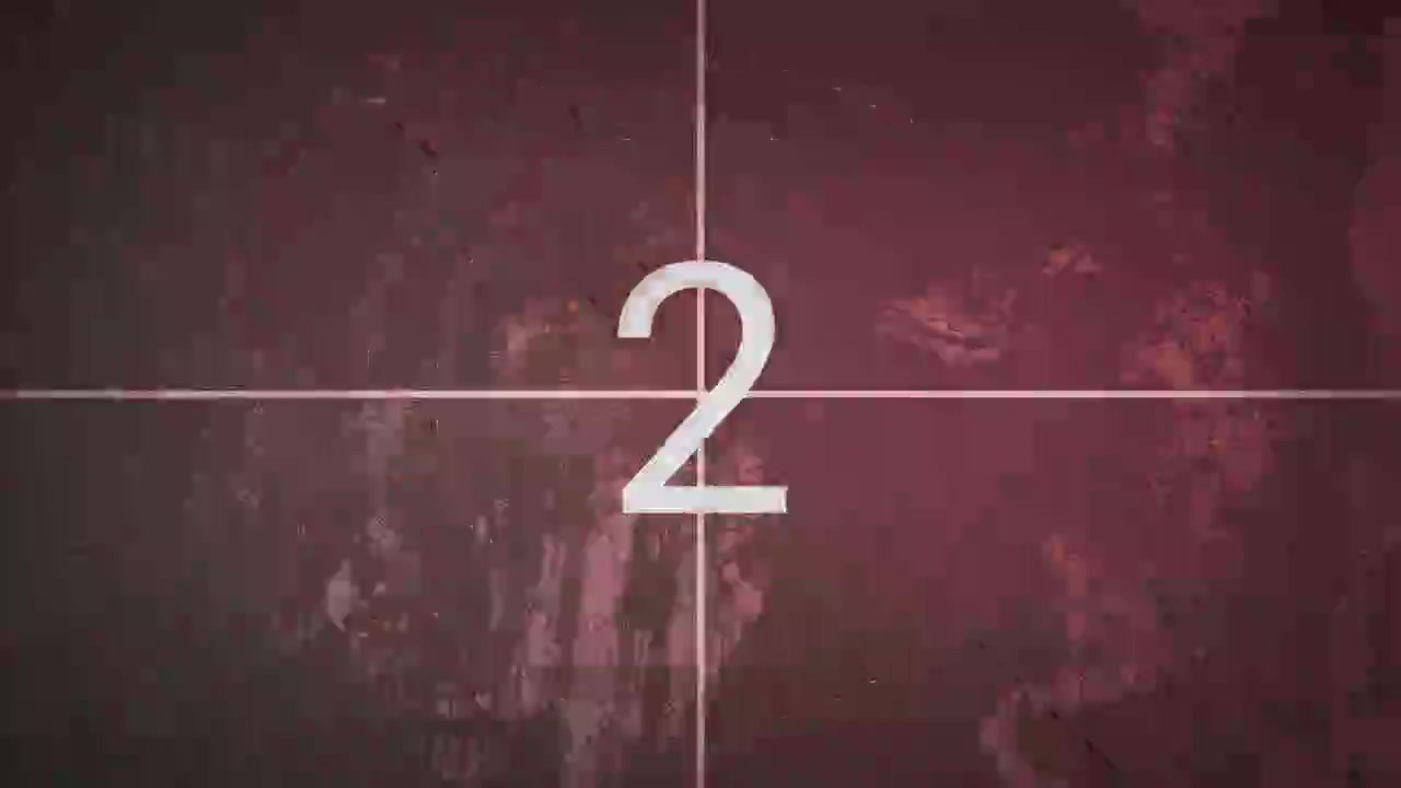 Vintage Film Countdown Leader with Grunge Texture