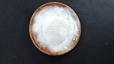 flour on plate