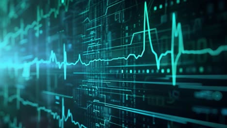 abstract digital waveform and data stream