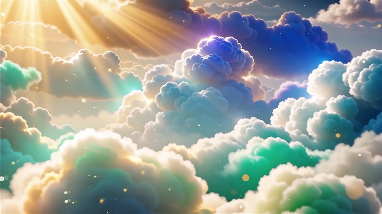 Christian Heavenly Light Worship Background
