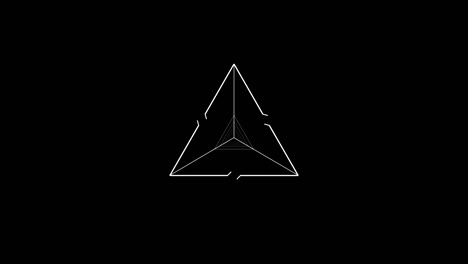 technology hud futuristic target on black background seamless loop