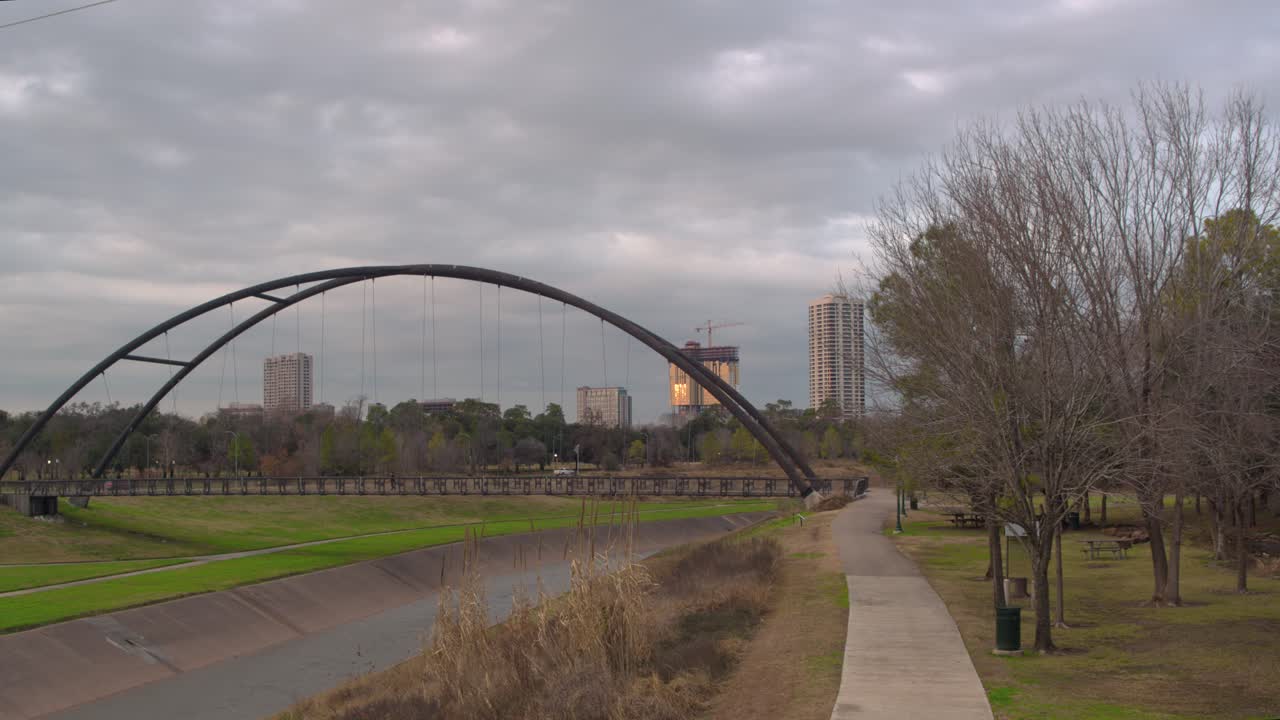 View of downtown Houston, Texas from the Texas Medical Center area Bridge view