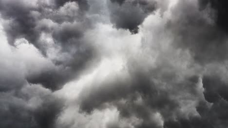 lightning and thunder inside the thick and dark clouds