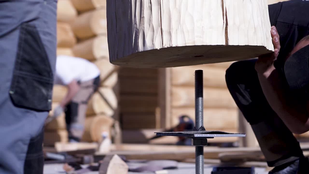 목조 오두막 건설 과정