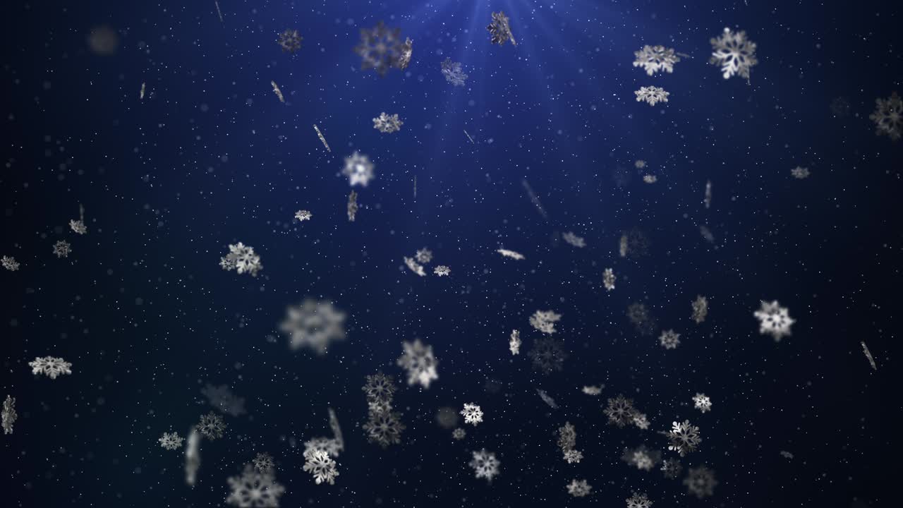 떨어지는 눈송이 배경 루프의 애니메이션