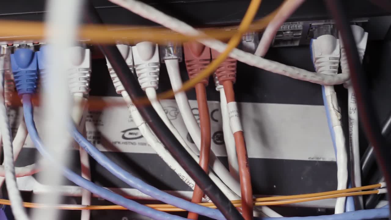 Network Patch Panel with Cables