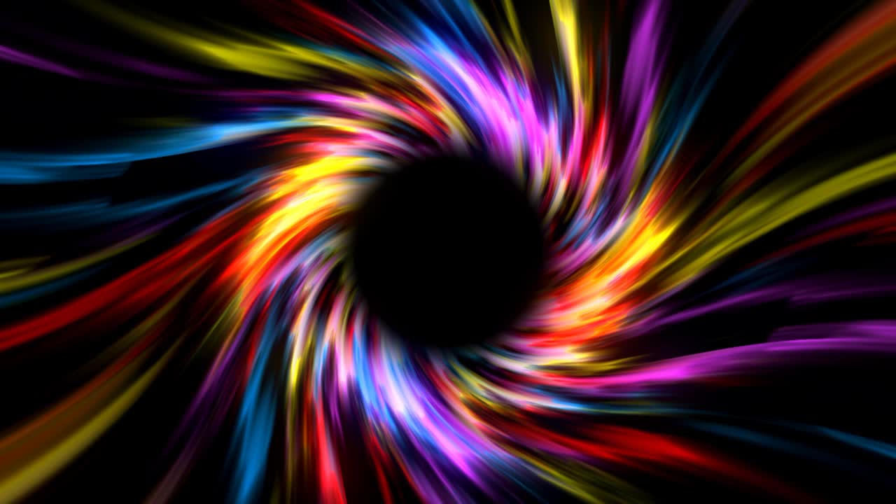 Abstract energy vortex tunnel in space