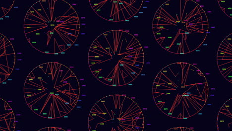 vibrant colorful circles in circular pattern on black background