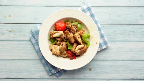 chicken and pepper stir-fry