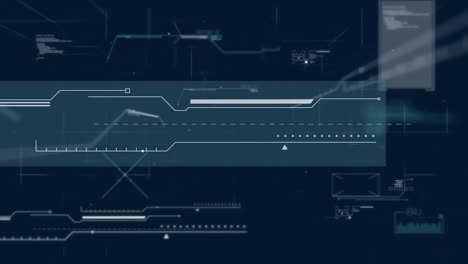 Animation-of-scopes-and-computer-data-processing-over-dark-background