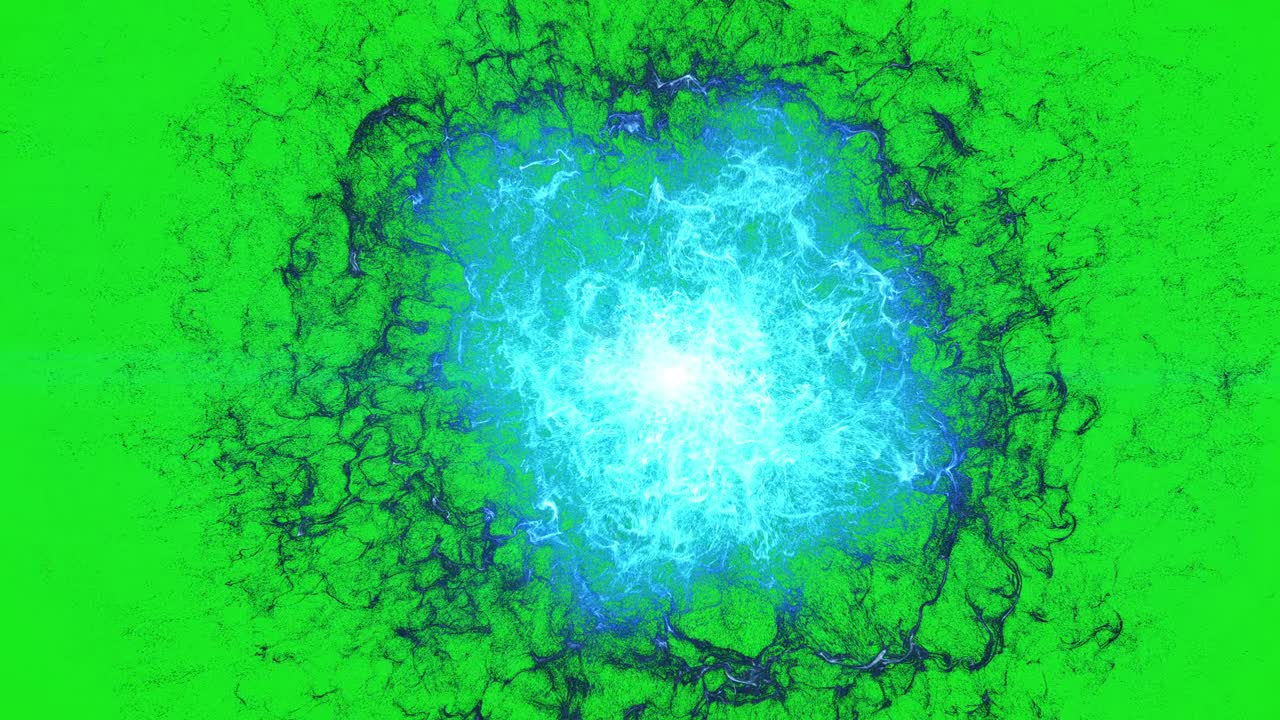 fondo de portal de partículas azules abstractas, bucle sin costuras, pantalla verde chromakey 4k