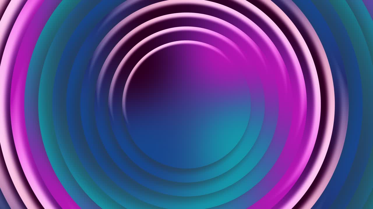 Abstract seamless loop hypnotic of pink blue circles swirl rotate. Glowing hypnotic rings animation. Abstract background for business presentation. Seamless loop 4k 3d render