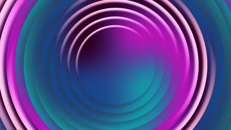 anillo sin costuras abstracto hipnótico de círculos azules rosados girar girar. anillos hipnóticos brillantes animación. fondo abstracto para presentación de negocios. bucle sin costuras 4k 3d render