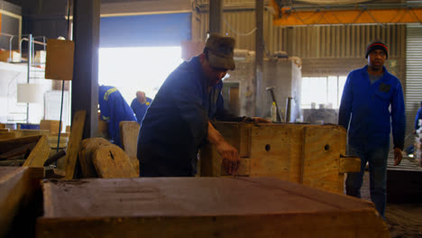 worker working in foundry workshop 4k