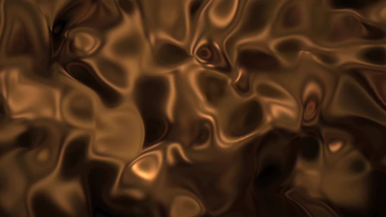 Sıvı sıcak çikolata arka planı. Erimiş bitter çikolata dokusu 3D render döngüsü 4k. Göz alıcı ipek fon animasyonu.