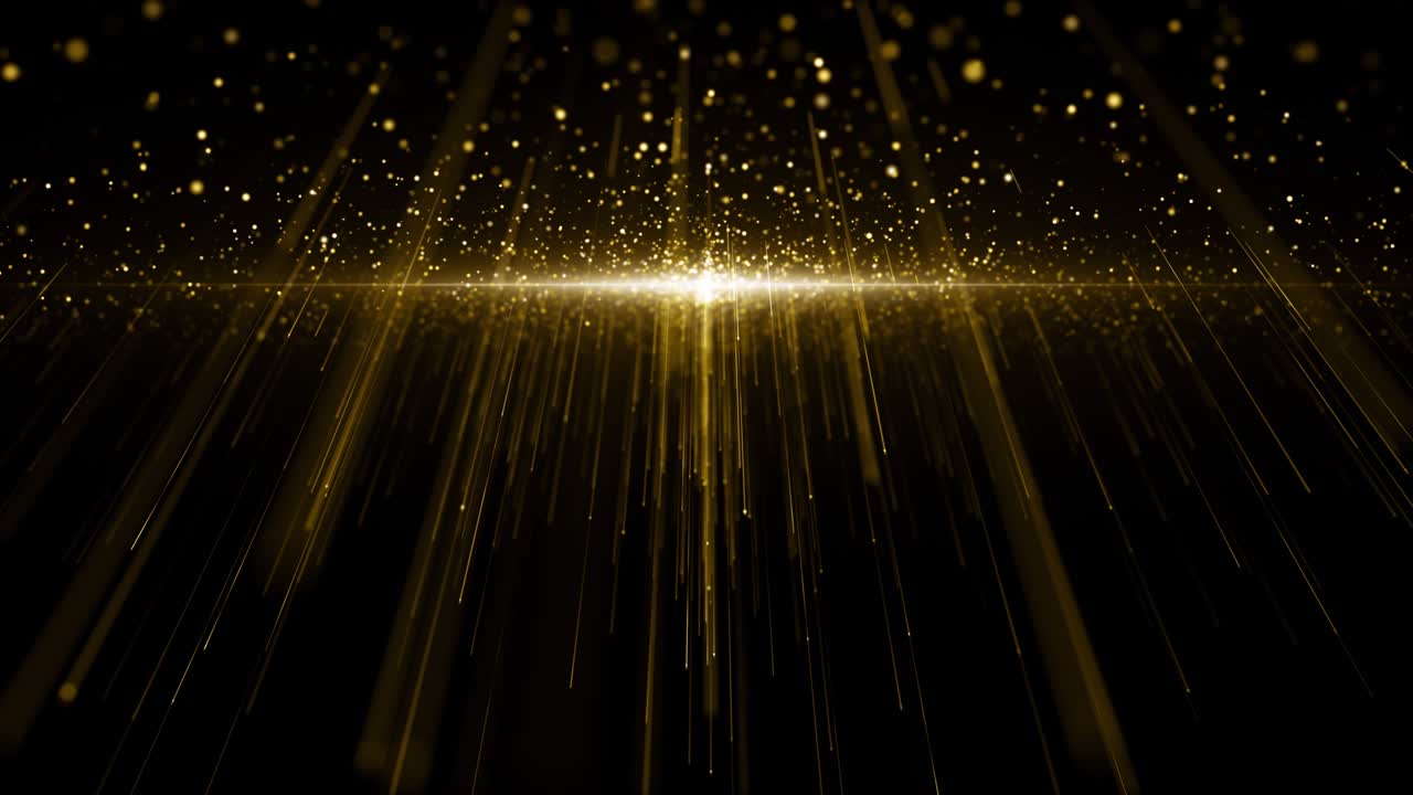 Particles gold glitter bokeh award dust abstract background loop