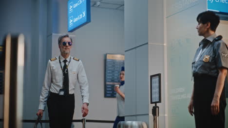 airport staff and passengers