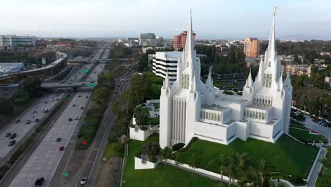 san diego california temple arial drone