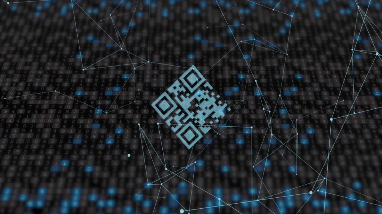 Animation of qr code and networks of connections