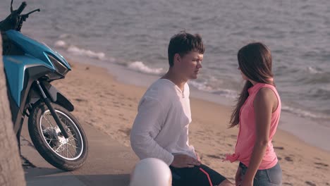 man-in-shirt-and-girl-with-long-dark-hair-discuss-problem