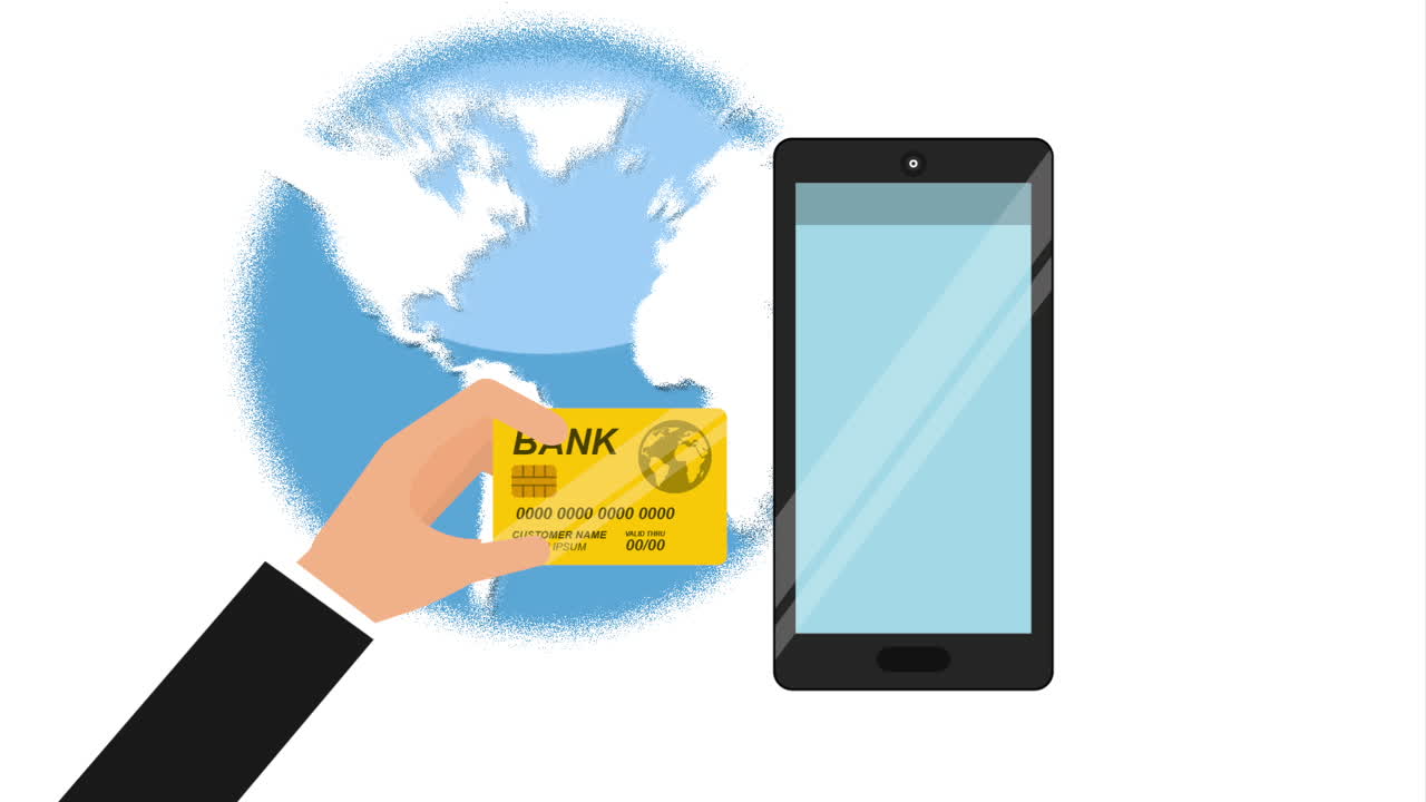 diseño de iconos financieros, animación de video